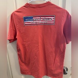 Vineyard Vines Boys Coral Flag T-Shirt Sz L (14)